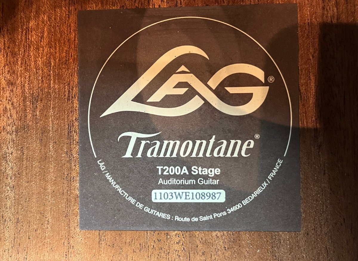 【1円】Lag Guitar Tramontane T200A Stage アコースティックギター_画像6