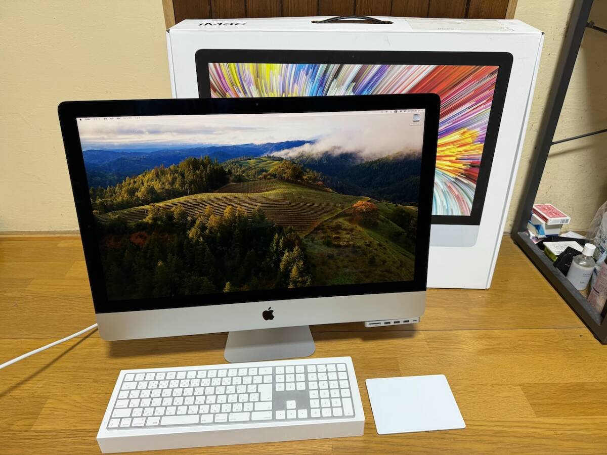 Apple iMac Retina 5K 27インチ 2019 i5 3.0GHz 16GB 1TB Radeon Pro 570X A2115 Magic Mouse Satechi USB-C クランプハブ付_画像1