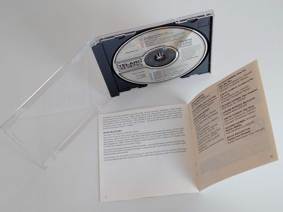 【86年DigitalAudioDiscCorp.US盤】Erich Kunzel/Cincinnati Pops/ Round-Up TELARC DIGITAL CD80141 エリック・カンゼル,ウエスタン映画集の画像5