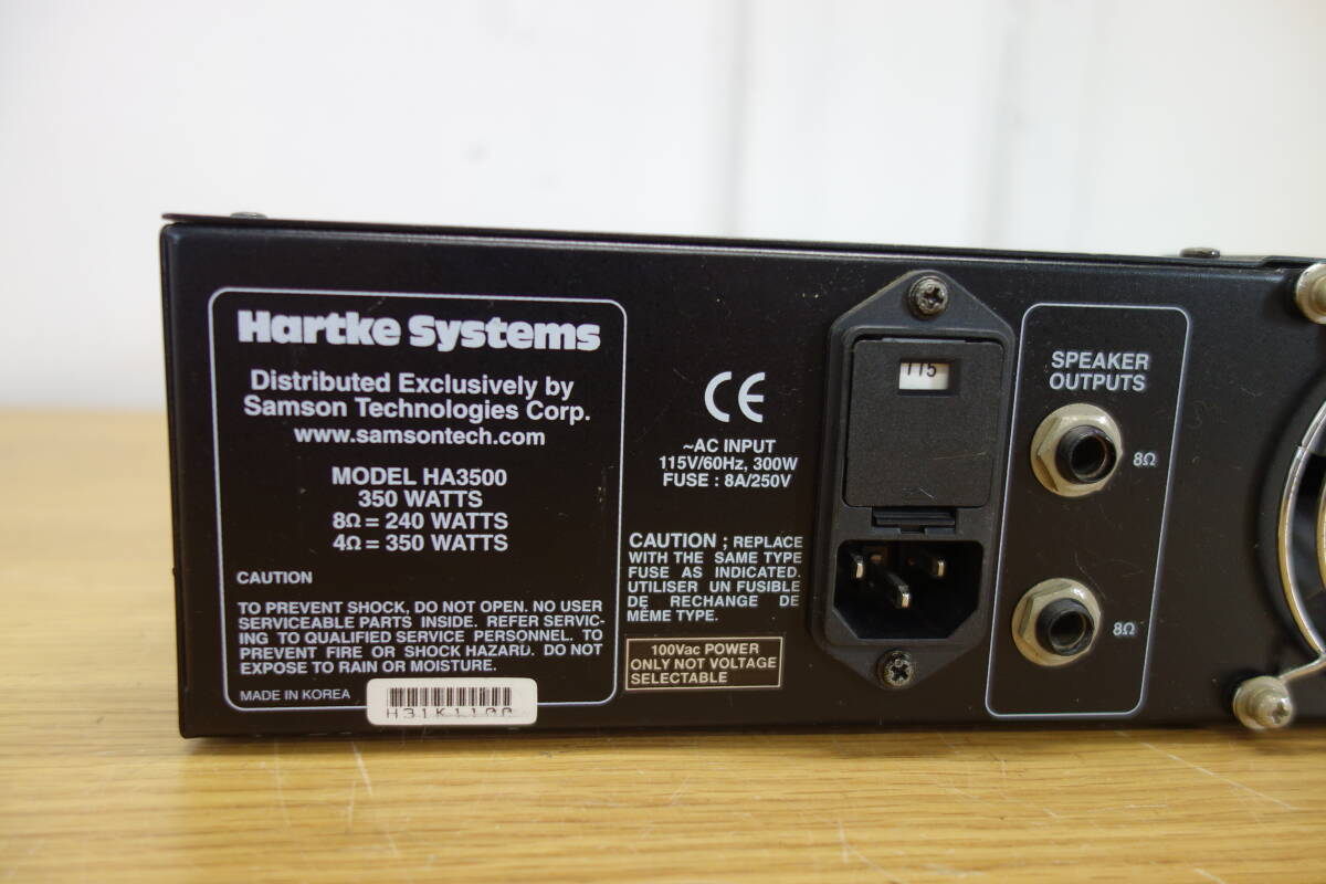 Hartke Systems HA3500 ベースアンプ ヘッドアンプ ハートキー 通電不可 中古 ジャンク品 管理ZI-120の画像8