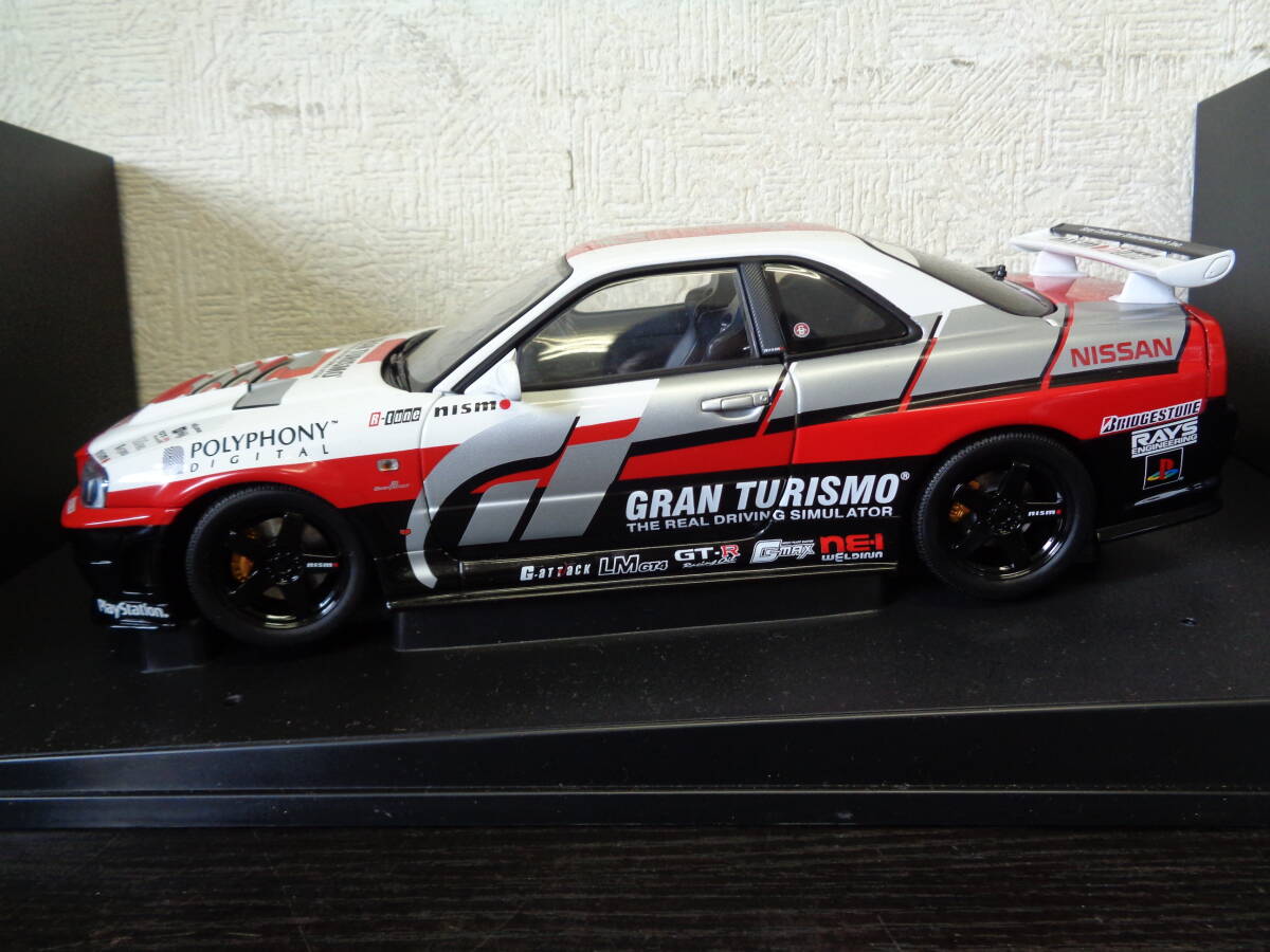 オートアート ニスモ GRAN TURISMO GT-R（R34） 1/18 スカイライン グランツーリスモ AUTOart ミニカー 中古品 管理100_画像2