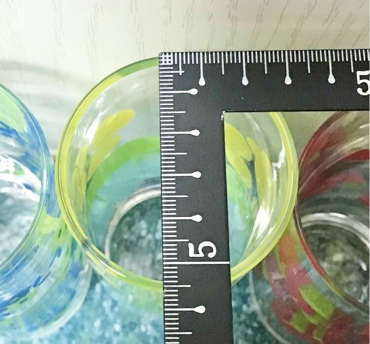 昭和レトロ ガラスコップ レトロポップ グラス コップ 花柄　5セット_画像8