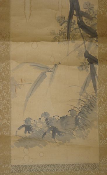 稀少 アンティーク 植物 草 落款 紙本 肉筆 掛軸 絵画 日本画 古美術_画像6