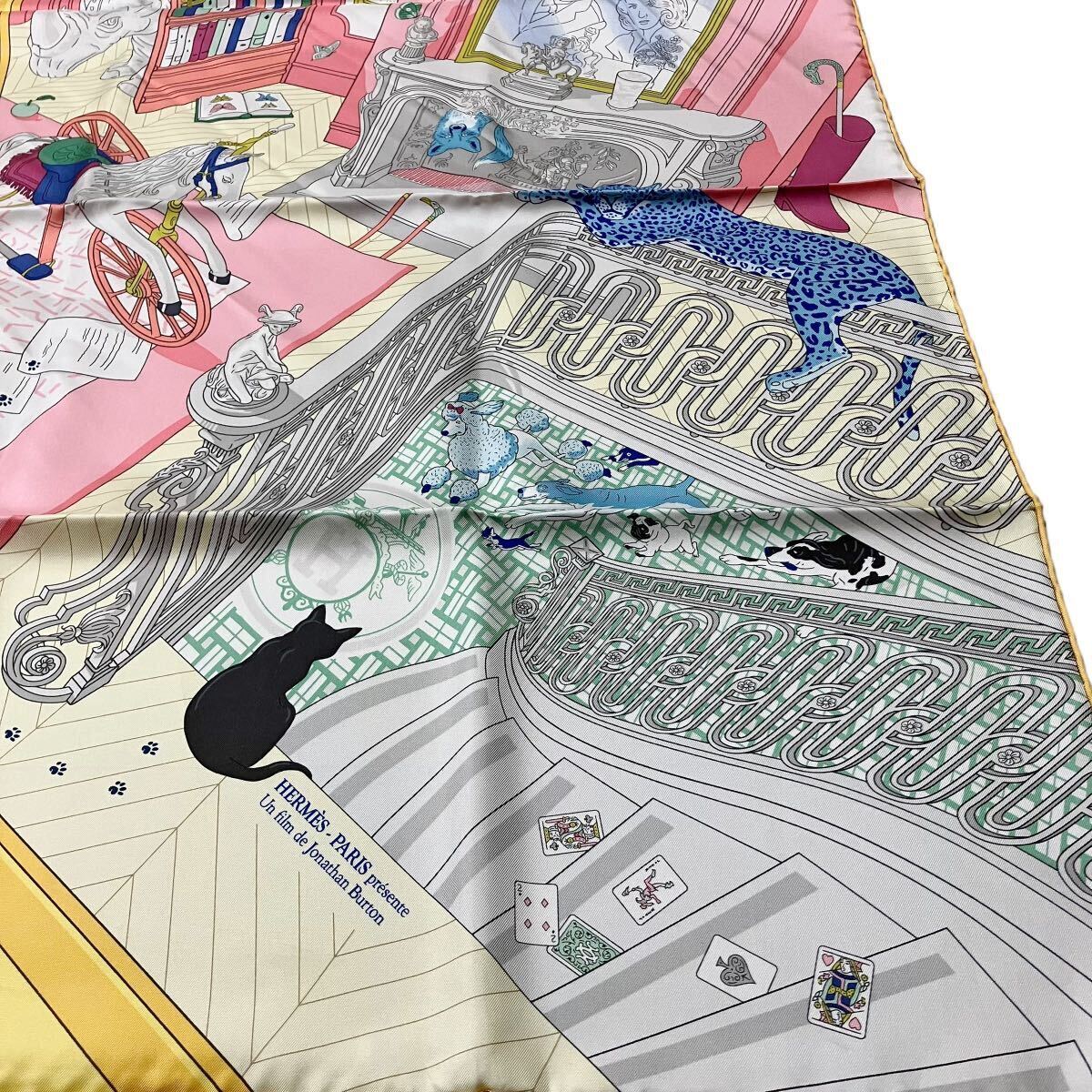 未使用】エルメス HERMES カレ90 24番地のミステリー Mystere au 未使用】エルメス HERMES カレ90 24番地のミステリー Mystere au