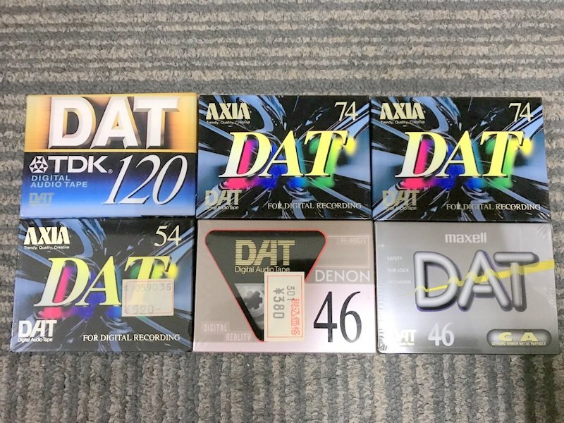 【未開封品】AXIA DAT B 54 74 TDK DA-R120S maxell DM46D DATカセットテープ 他 6個セット アクシア マクセル 1円~　S3415_画像1