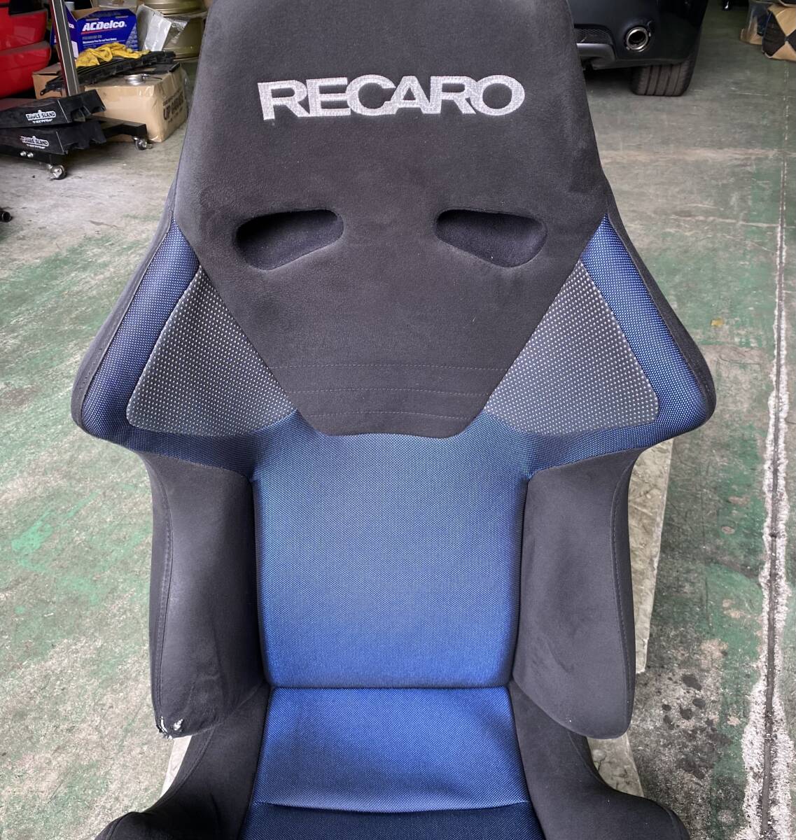 RECARO レカロ SR6 SR-6 SK100S BL/BK レカロシート セミバケットシート カムイブラック グラスメッシュブルー セミバケ 青 _画像6