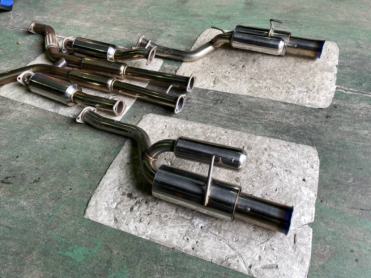  rare Z33 V35 GP sport EXAS EVO Tune muffler all stain titanium tail Power Chamber central pipe full set VQ35 GP SPORTS