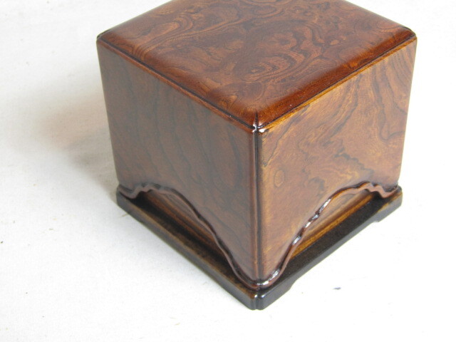 欅製玉杢、小箱、小物入れ、飾り箱、拭き漆、手作り_画像4