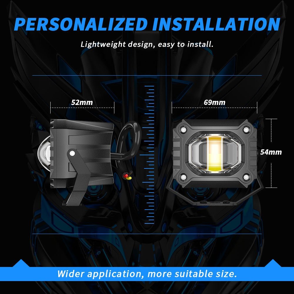 送料無料.. 40W 3モードタイプ LED ワークライト 作業灯 ホワイト/イエロー スポットライト ジープ ジムニー オートバイ SUV ATV 4X4 2個_画像4