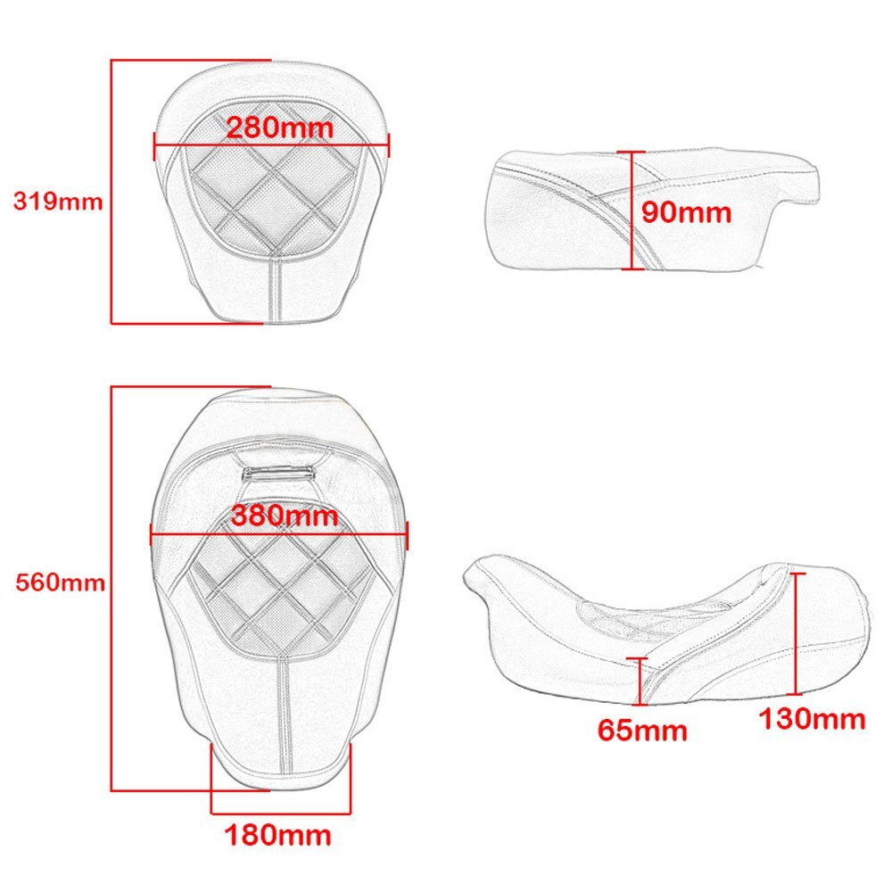 ハーレー ツーリング ロード キング CVO リミテッド ストリート グライド.. 09-23 フロント リア シート Touring-Seat-09 新品_画像5