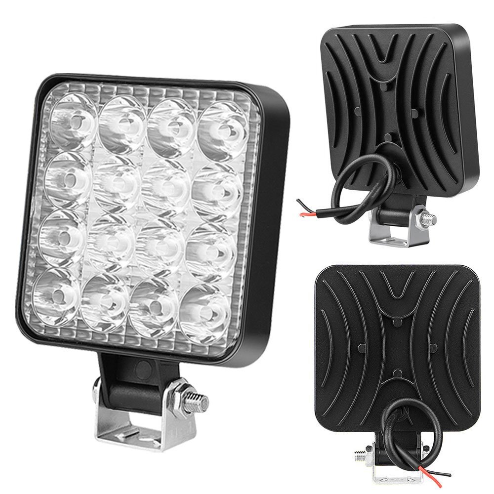 48W LED ワークライト 作業灯 カラー:ホワイト 12V トラック UTV ATV トレーラー ボート 4X4 建築機械 道路照明 工事現場 8個_画像7