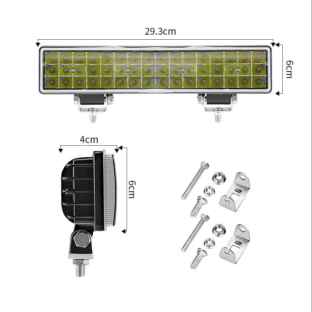 送料無料.. 12インチ 作業灯 広角タイプ LED ワークライト 96W ホワイト 9600LM 6500K ボート 工事現場 漁業用 SUV ランクル 12V/24V 2個_画像4