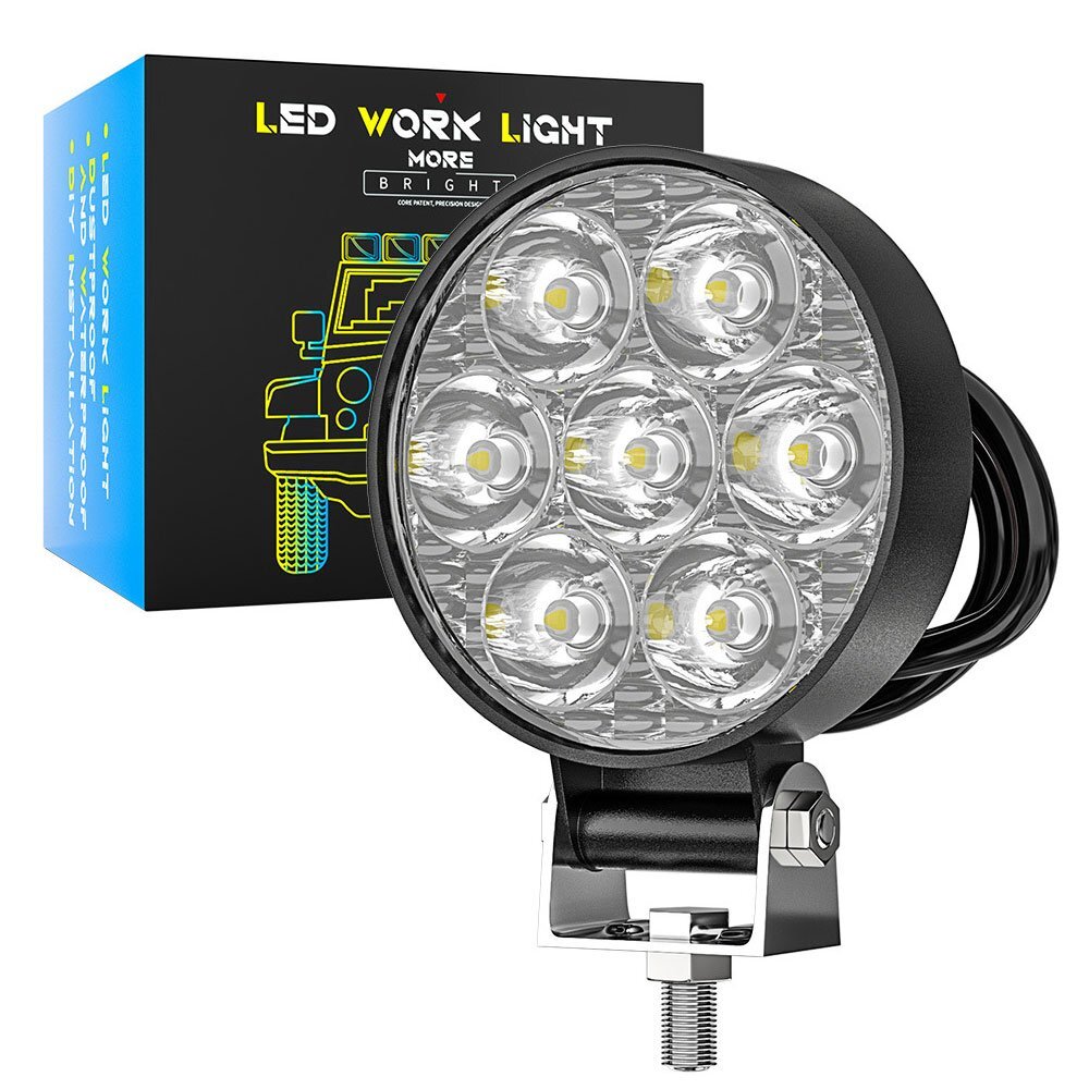 送料無料.. 21W LED ワークライト 作業灯 ホワイト 6500K ボート トラック UTV ATV 建築機械 道路照明 工事現場 多用途 汎用 12V/24V 10個_画像6