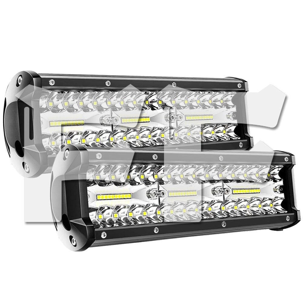 9インチ LED ワークライト 作業灯 180W 6500K ホワイト 照明 トラック SUV ボート 建設機械 12V/24V兼用 SM180W 2個 新品_画像1