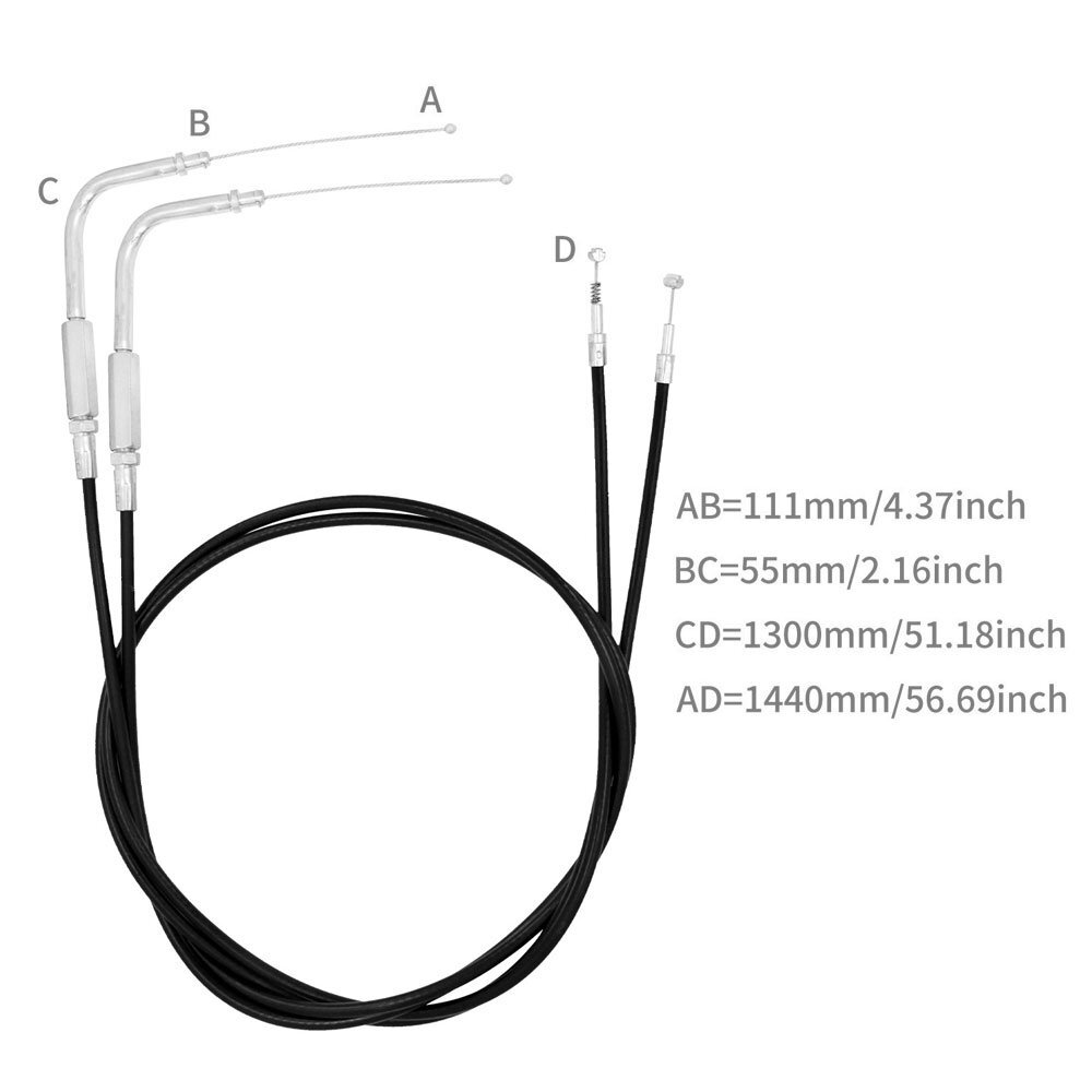 送料無料.. オートバイ 「130CM」 スロットル ワイヤー ケーブル ハーレー スポーツスター XL883 1200 ダイナ ソフテイル ロードキング_画像5