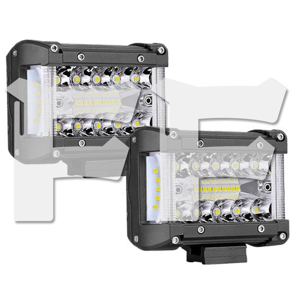 超広角照明 4インチ LED ワークライト 作業灯 90W ホワイト SUV ATV ボート JEEP 建設機械 車幅灯 12V/24V SM90W3M 2個 新品_画像1