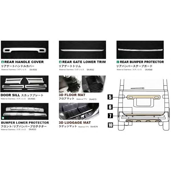 送料無料.. スズキ スペーシアギア MK53S 2019年~ フロント ウィンカー リング 外装 鏡面 メッキ ステンレス カスタム SN-4554_画像5