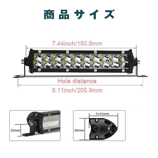  free shipping.. 8 -inch LED working light working light 60W SUV ATV boat JEEP position light construction machinery lighting 12V/24V 6500W white 8C-60W 2 piece new goods 