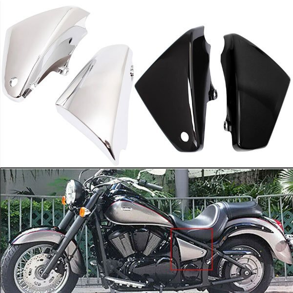 カワサキ KAWASAKI Vulcan 900 VN 900 バッテリーカバー フェアリングカバー 保護 VN900-BC クローム 左右組 新品_画像4