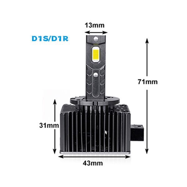 送料無料.. D1S D1R LED 純正HIDをLED化 配線なし 無加工で交換 最新設計 6500K 9000LM 40W キャンセラー内蔵 一体型 NW1-D1 2個 新品_画像5