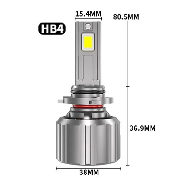 送料無料.. F9 90W HB4 16000LM LED ヘッドライト フォグランプ 光軸調整 12V/24V兼用 キャンセラー内蔵 新車検対応 超高輝度 F9-HB4 2個_画像9