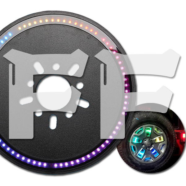 送料無料.. RGB スペアタイヤ ブレーキ ライト サードブレーキライト ホイールライト 警告ランプ JK JKU リモコン付 LED BT-XC-A 新品 1個_画像1
