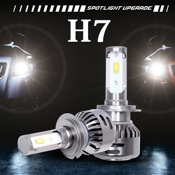 H7 36W LED ヘッドライト CSPチップ 新車検対応 6500K 二面発光 簡単取付 ホワイト 9000LM 高品質 P8 2個 新品_画像2