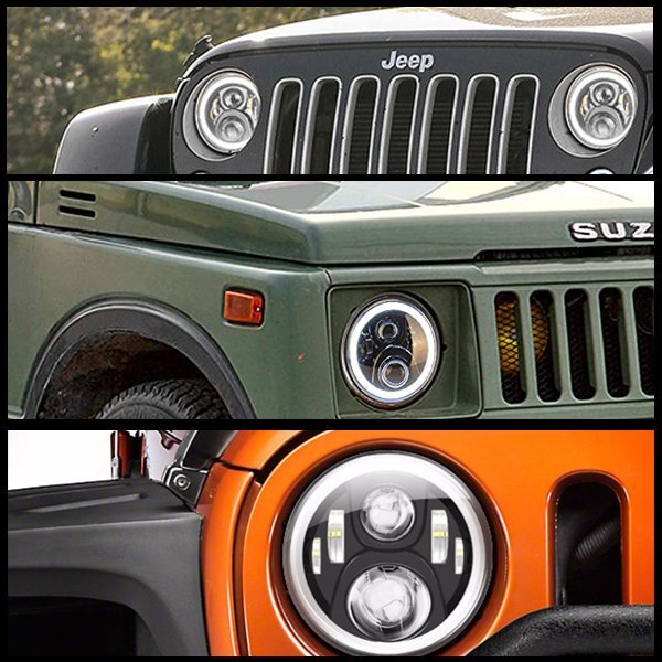 7インチ LED ヘッドライト Jeep Wrangler JK JKU TJ CL ハマー 45W Hi.Low.DRL.ウインカー 6500K DOT承認品 MS-R7061 2個 新品_画像7