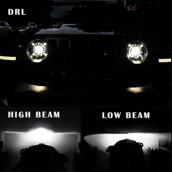 送料無料.. RGB 多彩 Jeep ラングラー JL グラディエーターJT 2018~2021年 LED ヘッドライト Bluetooth Hi.Low.DRL DOT承認品 2個 GX9 新品_画像5