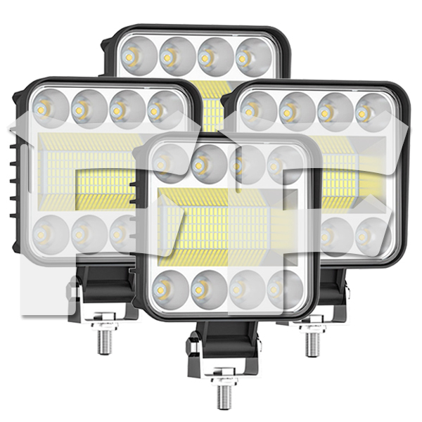 LED 作業灯 ワークライト 4インチ 108W ホワイト 6500K 投光器 前照明灯 新品 トラック SUV 4C-108WA 農業機械 12V/24V 4個_画像1