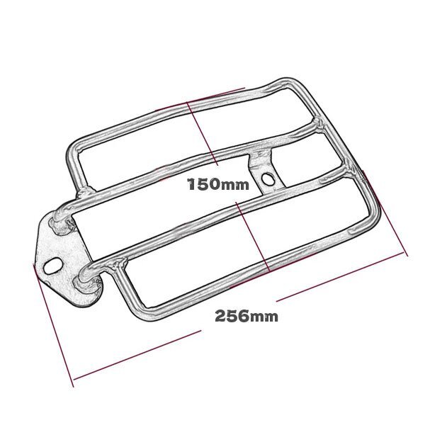 送料無料.. ハーレーダビッドソン 04~15年式 XL883 1200 X48 バッグキャリア 荷物棚 荷物ブラケット テールラゲッジ WJ01 (ブラック) 新品_画像3