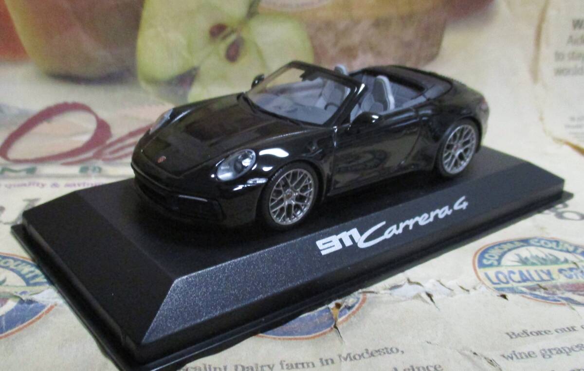 ☆レア絶版*ディーラー限定*Minichamps PMA*1/43*Porsche 911 (992) Carrera 4 Cabriolet ブラック*ポルシェ - 乗用車 ☆レア絶版*ディーラー限定*Minichamps PMA*1/43*Porsche 911 (992) Carrera 4 Cabriolet ブラック*ポルシェ - 乗用車