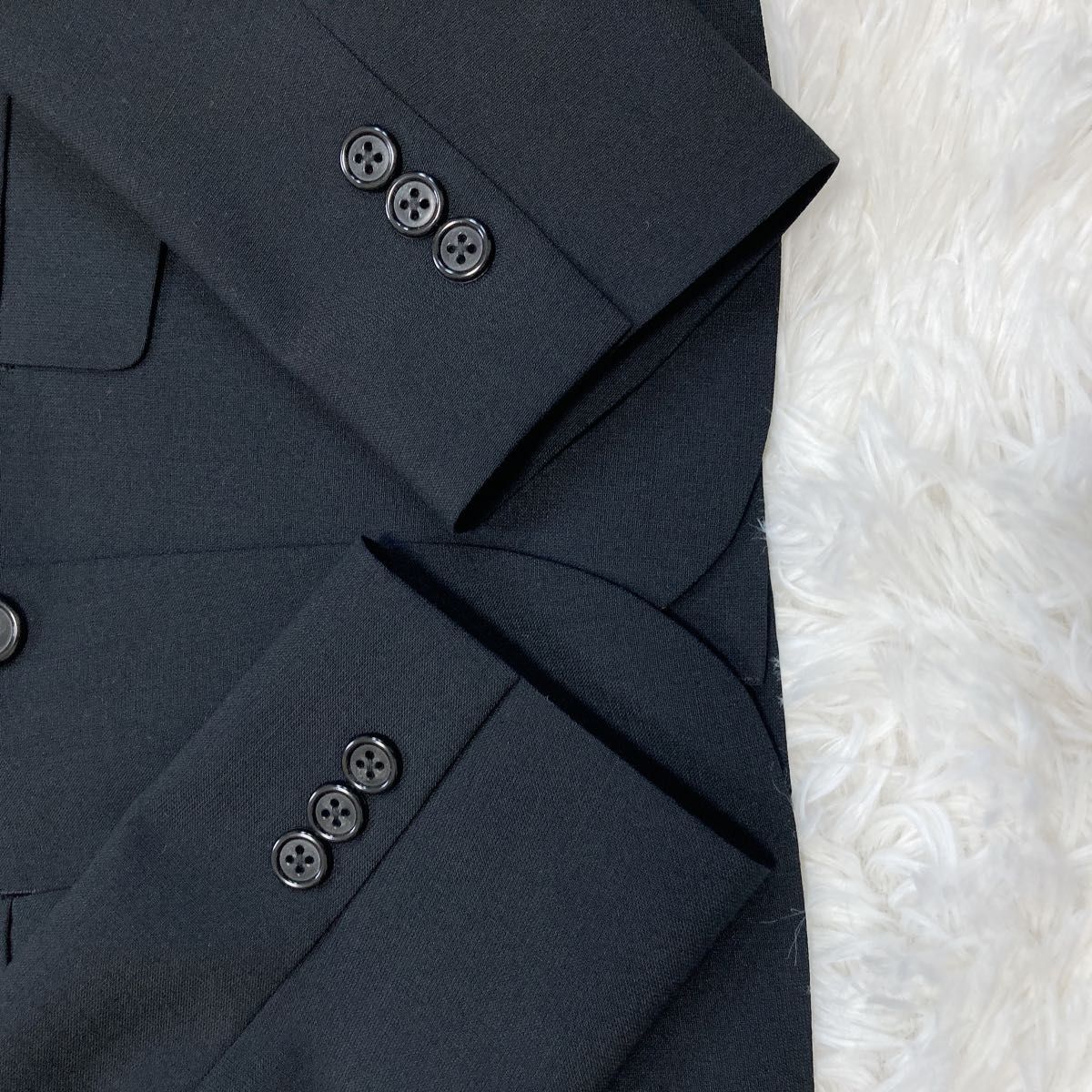 洋服の青山  I.M.G.N. イマジナチオーネ　スカートスーツ　セットアップ　9号　Mサイズ　黒　ブラック
