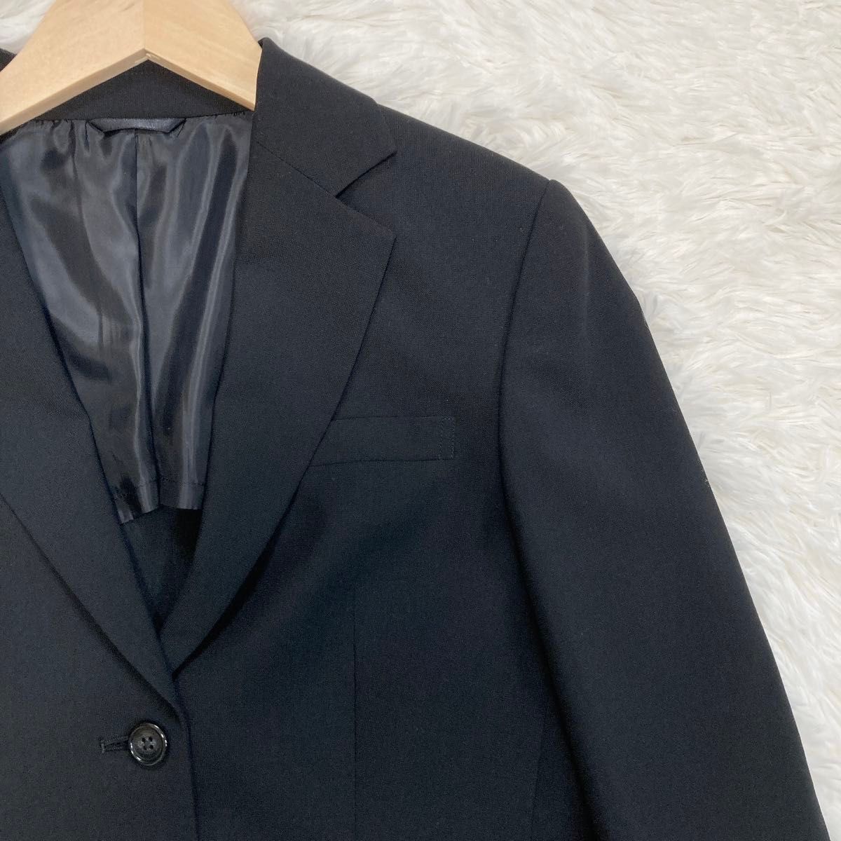 洋服の青山  I.M.G.N. イマジナチオーネ　スカートスーツ　セットアップ　9号　Mサイズ　黒　ブラック