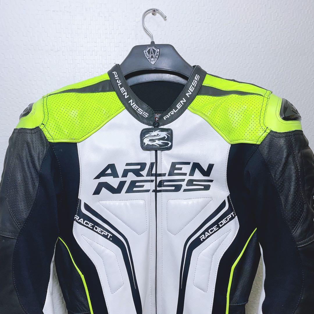 アレンネス レーシングスーツ WHITE/BLACK/YELLOW サイズ52 アレンネス レーシングスーツ WHITE/BLACK/YELLOW サイズ52