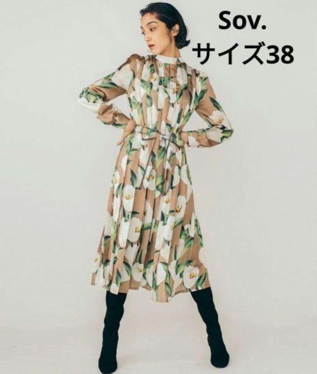 Sov ダブルスタンダードクロージング 花柄プリントワンピース 38 Sov ダブルスタンダードクロージング 花柄プリントワンピース 38