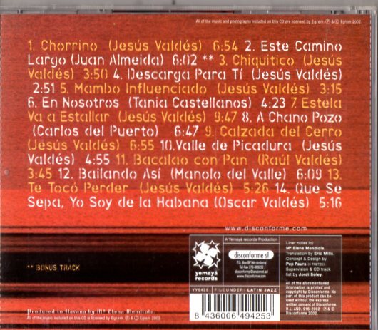 Chucho Valdes /０２年/ラテン・ジャズ、ピアノ_画像2