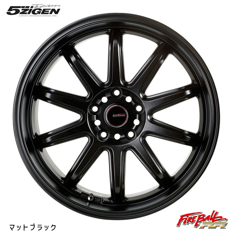 送料無料 ゴジゲン FIREBALL RR (MBK) 8J-17 +47 5H-114.3 (17インチ) 5H114.3 8J+47【2本セット 新品】