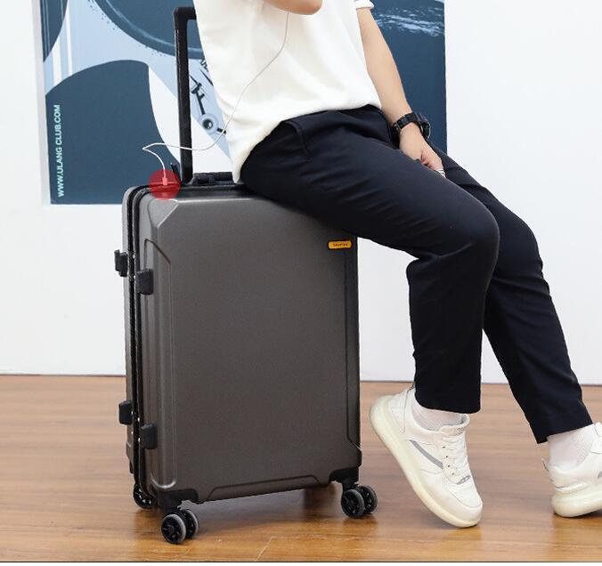 20 -inch * aluminium frame drawing out stick box universal wheel suitcase . number box 