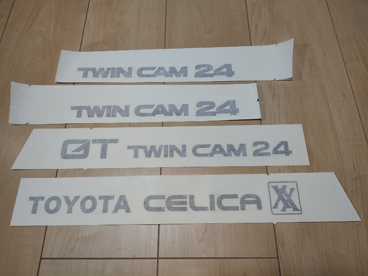 トヨタ セリカXX GA61デカール GRAY・1台分Set《 TOYOTA CELICA XX・GT TWINCAM 24・TWIN CAM 24 Fフェンダー用左右Set 》の画像1
