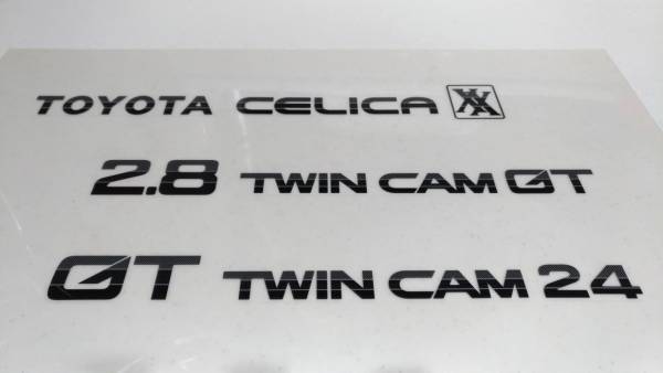 トヨタ セリカXX GA61デカール GRAY・1台分Set《 TOYOTA CELICA XX・GT TWINCAM 24・TWIN CAM 24 Fフェンダー用左右Set 》の画像2