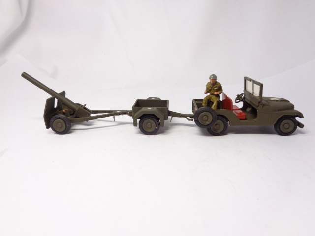Tekno 814 Jeep with trailer and cannon テクノ ジープ トレーラー アンド キャノン砲 送料別_画像4