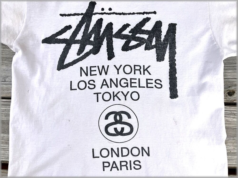 ★STUSSY　ステューシー　Tシャツ　ワールドツアー　size S★検 古着_画像6