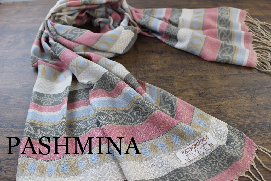  new goods spring color middle thin [ pashmina Pashmina]fea i-ll pattern beige group pink multicolor large size stole cashmere 100% Cashmere