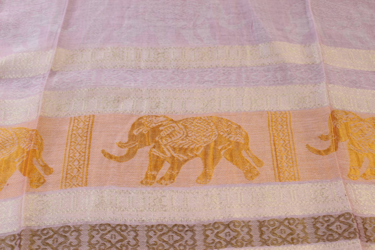  new goods spring color thin [ silk 100% SILK] Elephant pattern . pattern pink PINK Gold GOLD gold scarf / stole 