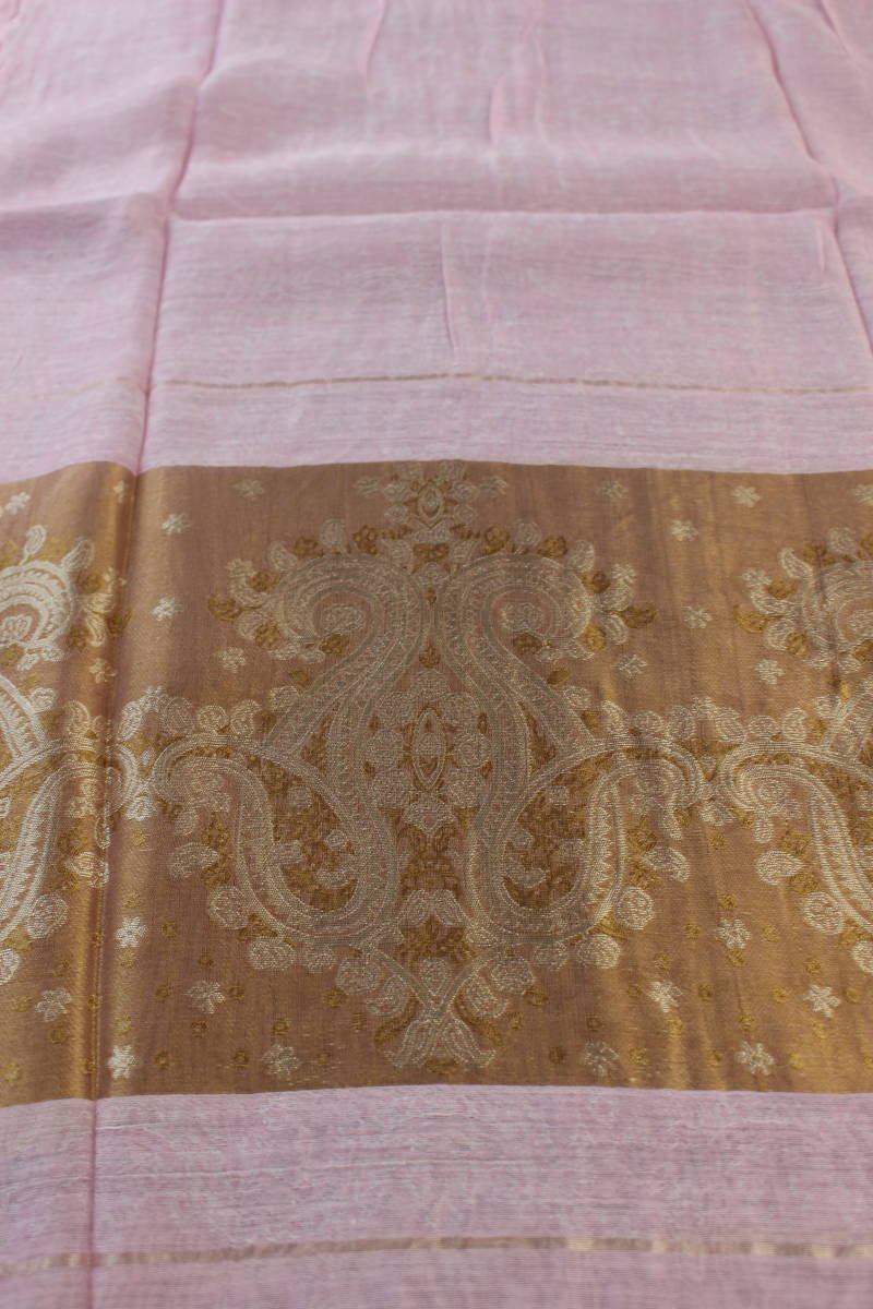  new goods spring color thin [ silk 100% SILK]peiz Lee pattern light pink L.PINK Gold GOLD gold scarf / stole 