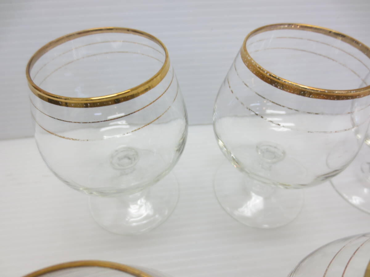 【5-129】グラス 金縁 金彩 グラス 6点 セット 食器 ワイングラス インテリア_画像5