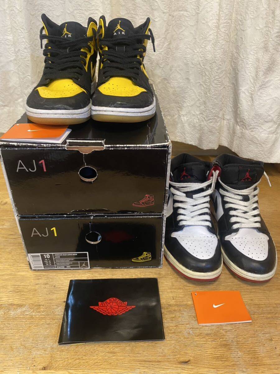 超激レア　Nike Air Jordan 1 Beginning Moments Pack BLACK TOE（つま黒） NEW LOVE」2足セット 28.0cm _画像8