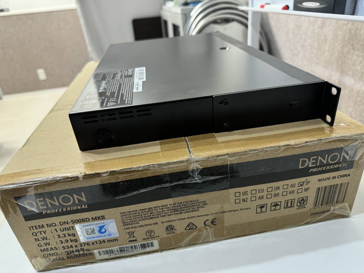 【動作品】DENON DN-500BD MKII リモコン有 Blue-ray DVD CD/SD/USBメディアプレーヤー デノン 業務用_画像3