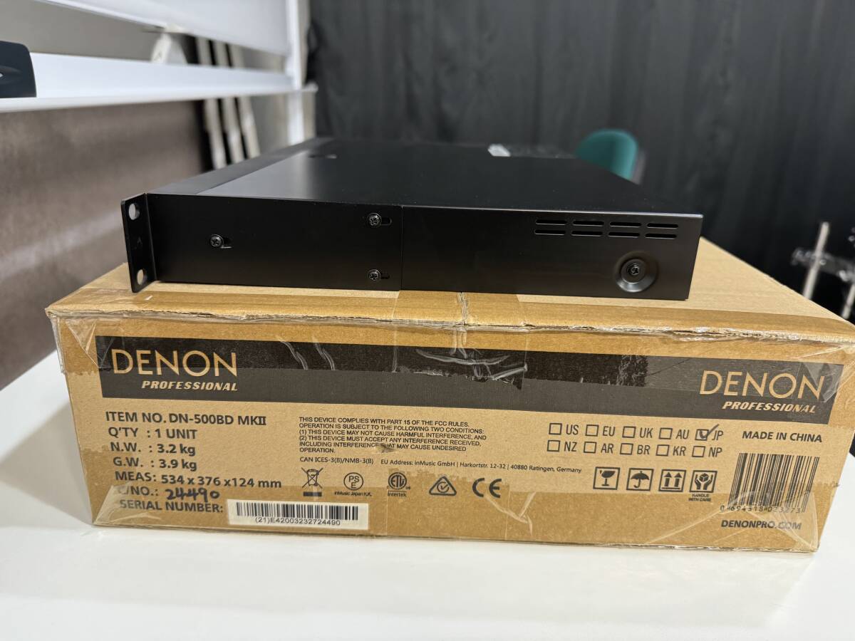 【動作品】DENON DN-500BD MKII リモコン有 Blue-ray DVD CD/SD/USBメディアプレーヤー デノン 業務用_画像4